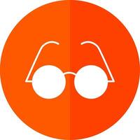 Eyeglasses Glyph Red Circle Icon vector