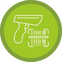 Barcode Line Multi Circle Icon vector