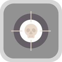 Targeted Flat Round Corner Icon vector