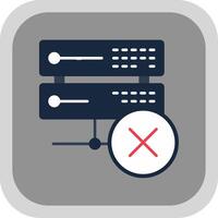 Delete Data Flat Round Corner Icon vector