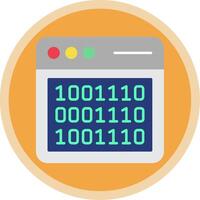 Binary Code Flat Multi Circle Icon vector