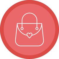 Purse Line Multi Circle Icon vector