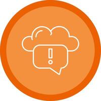 Cloud Messaging Line Multi Circle Icon vector