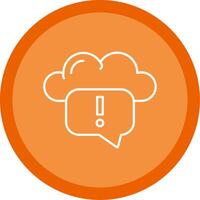 Cloud Messaging Line Multi Circle Icon vector