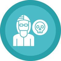 Robber Glyph Multi Circle Icon vector