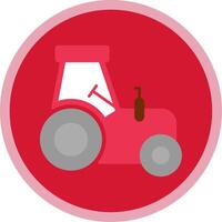 Tractor Flat Multi Circle Icon vector