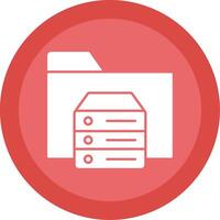 Folder Glyph Multi Circle Icon vector