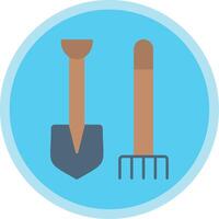 Pitchfork Flat Multi Circle Icon vector