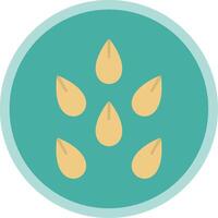 Seeds Flat Multi Circle Icon vector