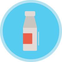 Milk Bottle Flat Multi Circle Icon vector