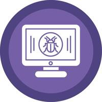 Malware Glyph Multi Circle Icon vector