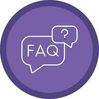 Faq Line Multi Circle Icon vector