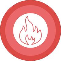 fuego glifo multi circulo icono vector