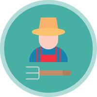 Farmer Flat Multi Circle Icon vector