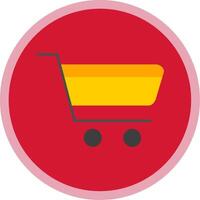 Cart Flat Multi Circle Icon vector