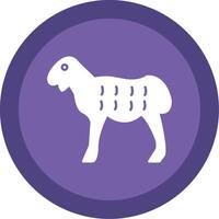 Sheep Glyph Multi Circle Icon vector