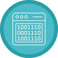 Binary Code Line Multi Circle Icon vector