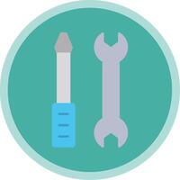 Repair Services Flat Multi Circle Icon vector
