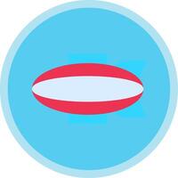 dirigible plano multi circulo icono vector