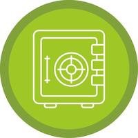 Safety Box Line Multi Circle Icon vector