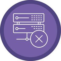 Delete Data Line Multi Circle Icon vector