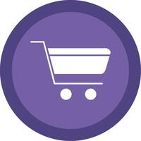 Cart Glyph Multi Circle Icon vector