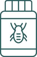 Pesticide Line Gradient Round Corner Icon vector
