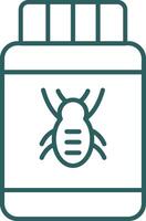 Pesticide Line Gradient Round Corner Icon vector