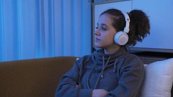 Listening to music at night. video