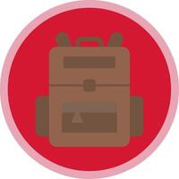 mochila plano multi circulo icono vector