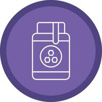 Honey Jar Line Multi Circle Icon vector