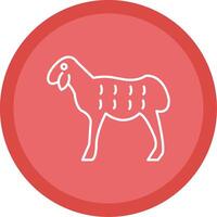 Sheep Line Multi Circle Icon vector