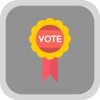 Vote Badge Flat Round Corner Icon vector