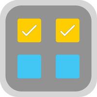 Check Box Flat Round Corner Icon vector