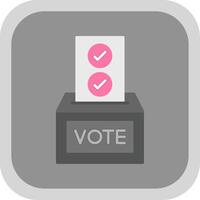 Ballot Flat Round Corner Icon vector