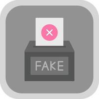 Fake Flat Round Corner Icon vector