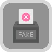 Fake Flat Round Corner Icon vector