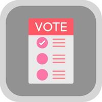 Number of vote Flat Round Corner Icon vector