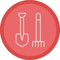 Pitchfork Line Multi Circle Icon vector