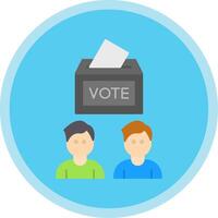 Voters Flat Multi Circle Icon vector