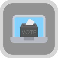 Online Voting Flat Round Corner Icon vector