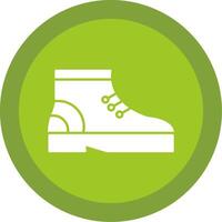 Boot Glyph Multi Circle Icon vector