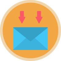 Mail Flat Multi Circle Icon vector