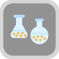 Experiment Flat Round Corner Icon vector