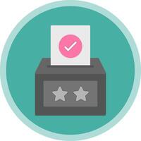 Voting Box Flat Multi Circle Icon vector