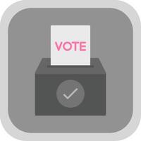 Vote Flat Round Corner Icon vector