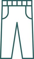 Trousers Line Gradient Round Corner Icon vector
