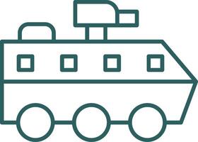 Armoured Van Line Gradient Round Corner Icon vector