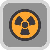 Nuclear Flat Round Corner Icon vector