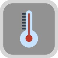 Temperature Flat Round Corner Icon vector